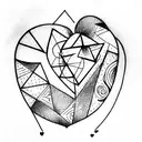 Crying Heart tattoo design idea