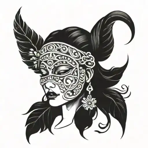 virgo goddess blindfolded tattoo design idea