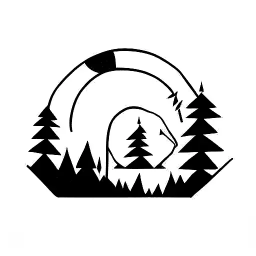 leave in ruin tattoo design idea