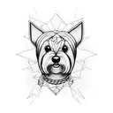 black schnoodle tattoo design idea