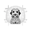 black schnoodle tattoo design idea