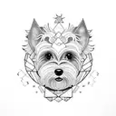 black schnoodle tattoo design idea