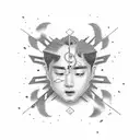 BTS love yourself album with BTS logo tattoo design idea