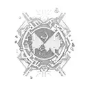 BTS love yourself album with BTS logo tattoo design idea