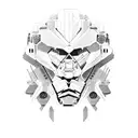 Lion mecha, tech, cyberpunk, strampunk, arcane, circuits tattoo design idea