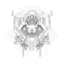 Lion mecha, tech, cyberpunk, strampunk, arcane, circuits tattoo design idea