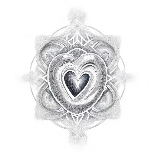 A heartbeat waveform forming the shape of a cross tattoo design idea