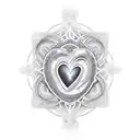 A heartbeat waveform forming the shape of a cross tattoo design idea