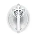 A heartbeat waveform forming the shape of a cross tattoo design idea