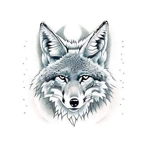 Coyote tattoo design idea