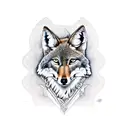 Coyote tattoo design idea