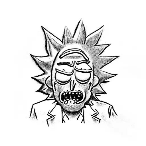 rick and morty tattoo design idea