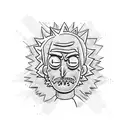 rick and morty tattoo design idea