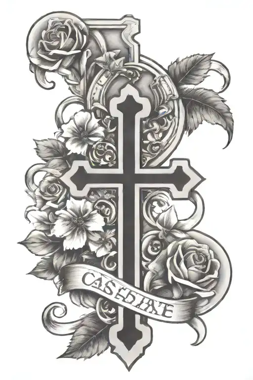 cross and date tattoo design tattoo design idea