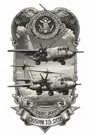 USMC C130 tattoo design idea