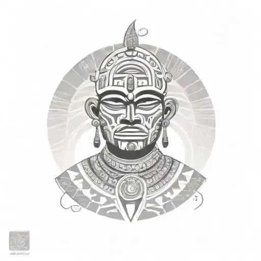 taino warrior tattoo design idea