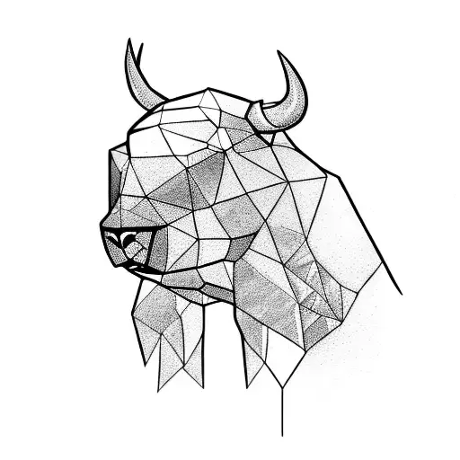 bull and bear tattoo design idea