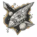 asteroid tattoo design idea
