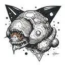 asteroid tattoo design idea