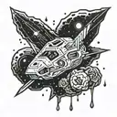 asteroid tattoo design idea