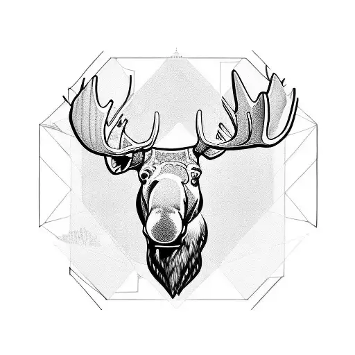 moose tattoo design idea