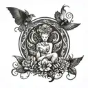 balance mind body and soul tattoo design idea