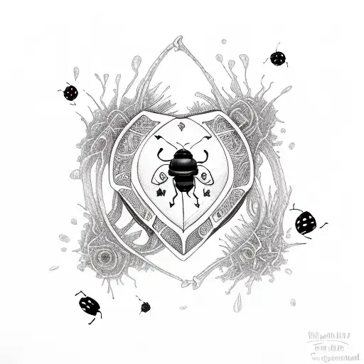 beautifully disasters,daddy's girls,two hearts one soul,and a lady bug tattoo design idea