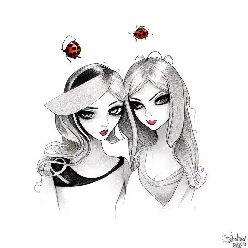 sexiness, and beauty, best friends, sisters for life,daddy's girls,two hearts one soul,and a lady bug tattoo design idea