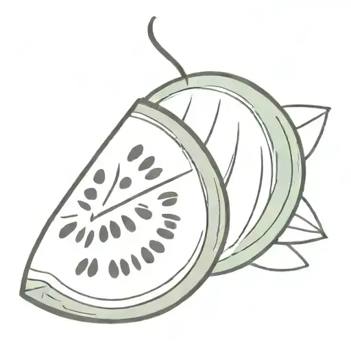 watermelon shaped in a heart shape tattoo design idea
