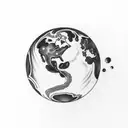 planet Pluto tattoo design idea