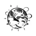 planet Pluto tattoo design idea