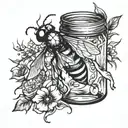 Jar of flies  tattoo design idea