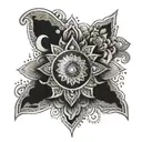 mandala universe third eye tattoo design idea