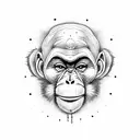 thug monkey tattoo design idea