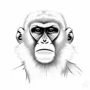 thug monkey tattoo design idea