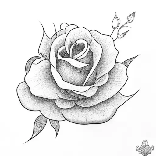  flowers with a silhouette of Lola's name tattoo design idea