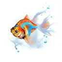 goldfish tattoo design idea
