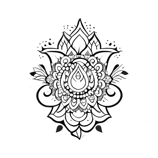 Dagger with floral accents tattoo design idea