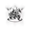sport motorcyle rider tatto for arm  tattoo design idea