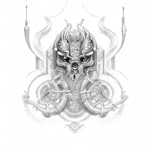 initial C M H T tattoo design idea