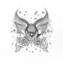 initial C M H T tattoo design idea