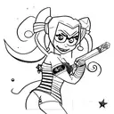 Harley Quinn  tattoo design idea