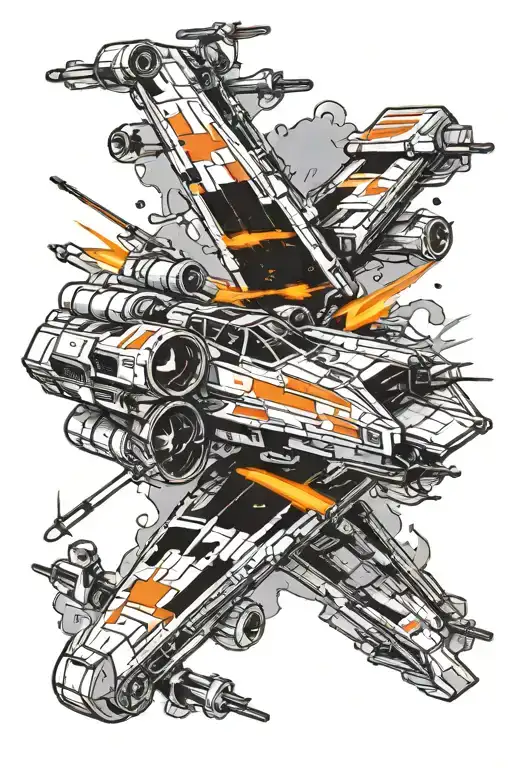 starwars x wing  tattoo design idea