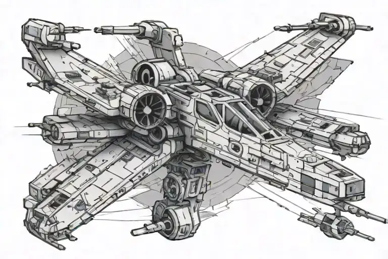 Star Wars X wing tattoo design idea