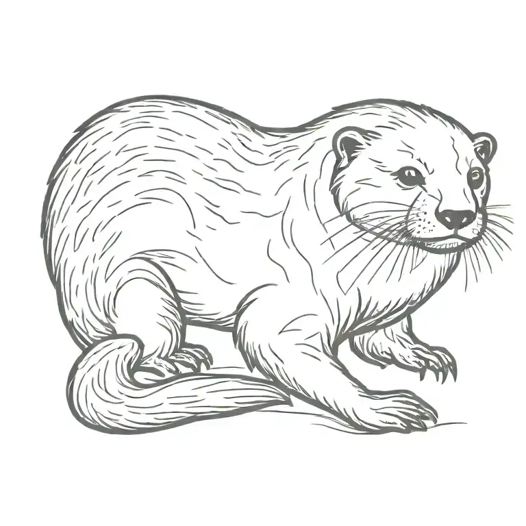 otter tattoo design idea