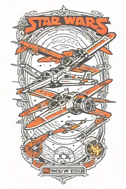 starwars x wing tattoo design idea