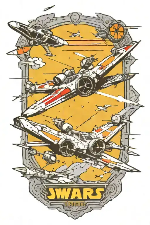 starwars x wing tattoo design idea