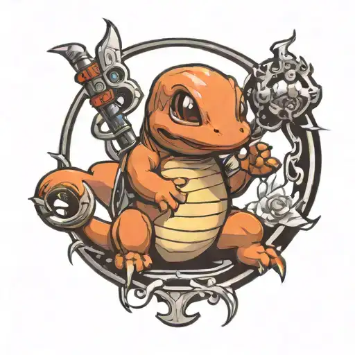 Charmander and Starwars tattoo design idea