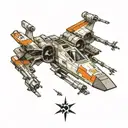 starwars x wing tattoo design idea