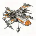 starwars x wing tattoo design idea
